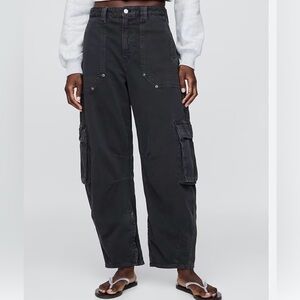 GAP Women's Barrel Leg Cargo Jeans